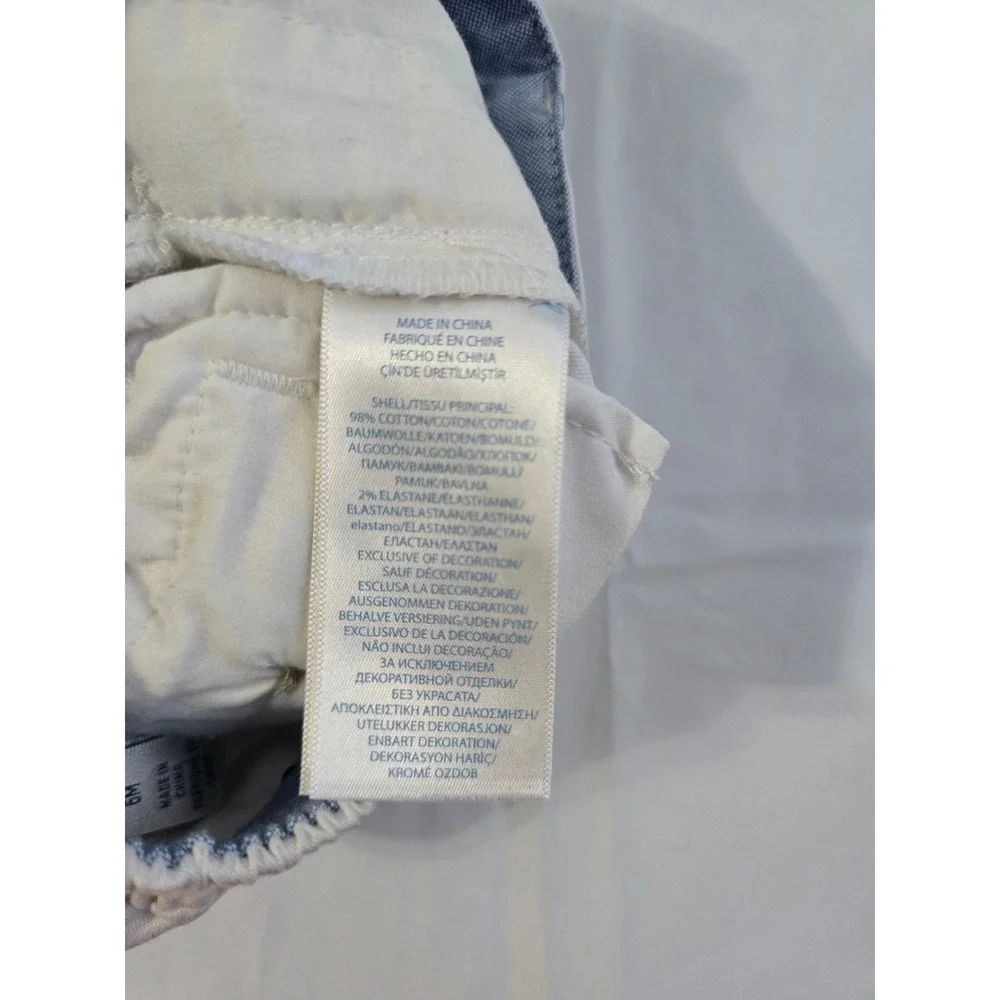 Ralph Lauren Baby Boys Cream White Chino Pants Size 6M Elastic Waist Trousers